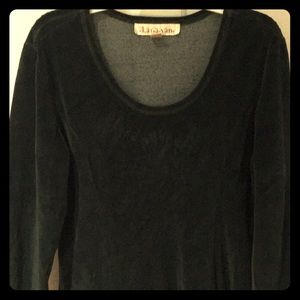 Dark green velvet dress